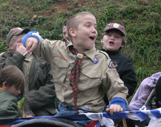 Cub Scout candy thrower