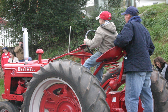 antique tractor