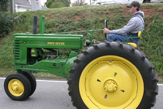 antique John Deere tractor