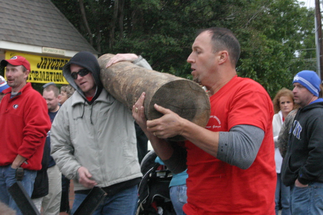 Carrying a log